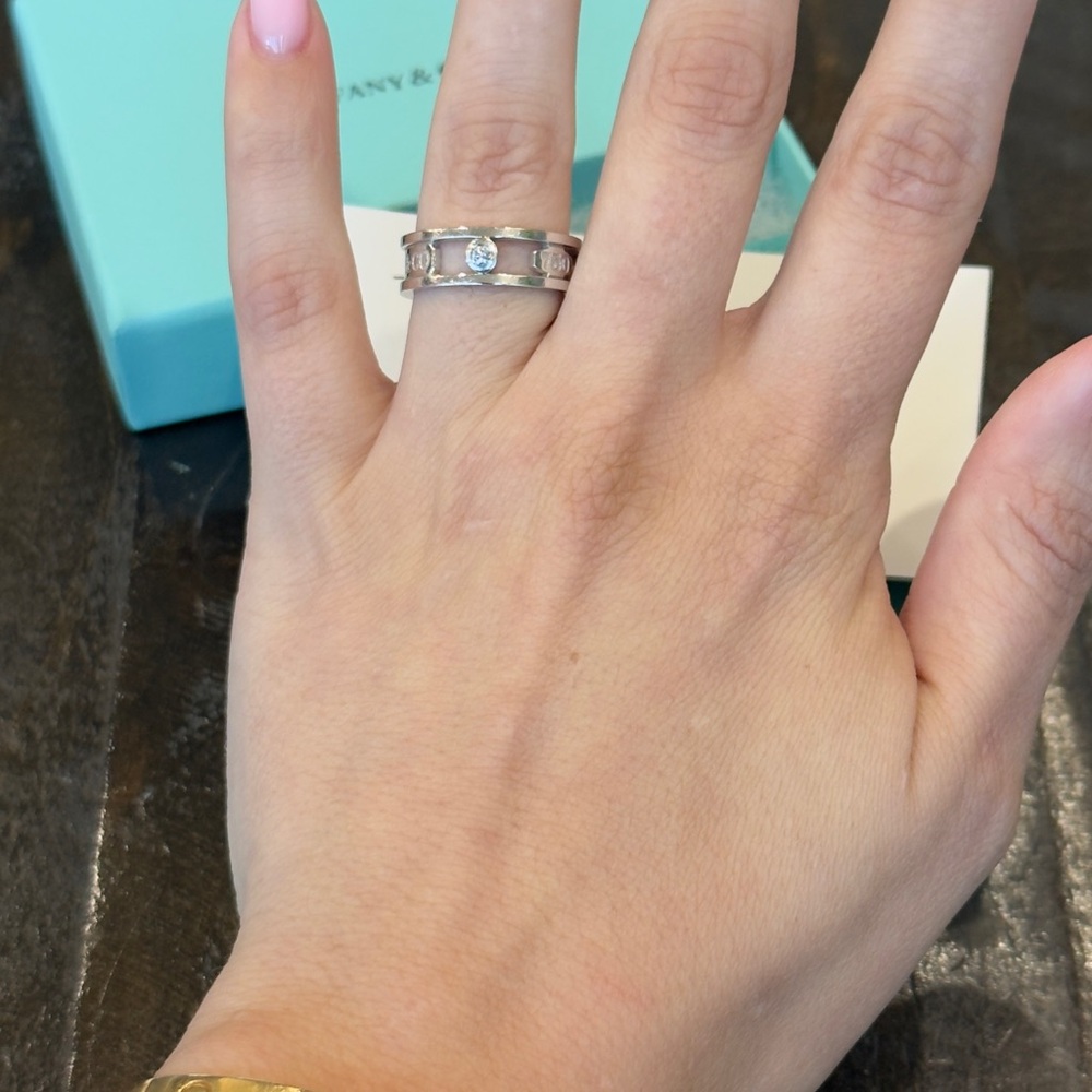 SOLD Tiffany & Co 1837 Element ring 18k white gold